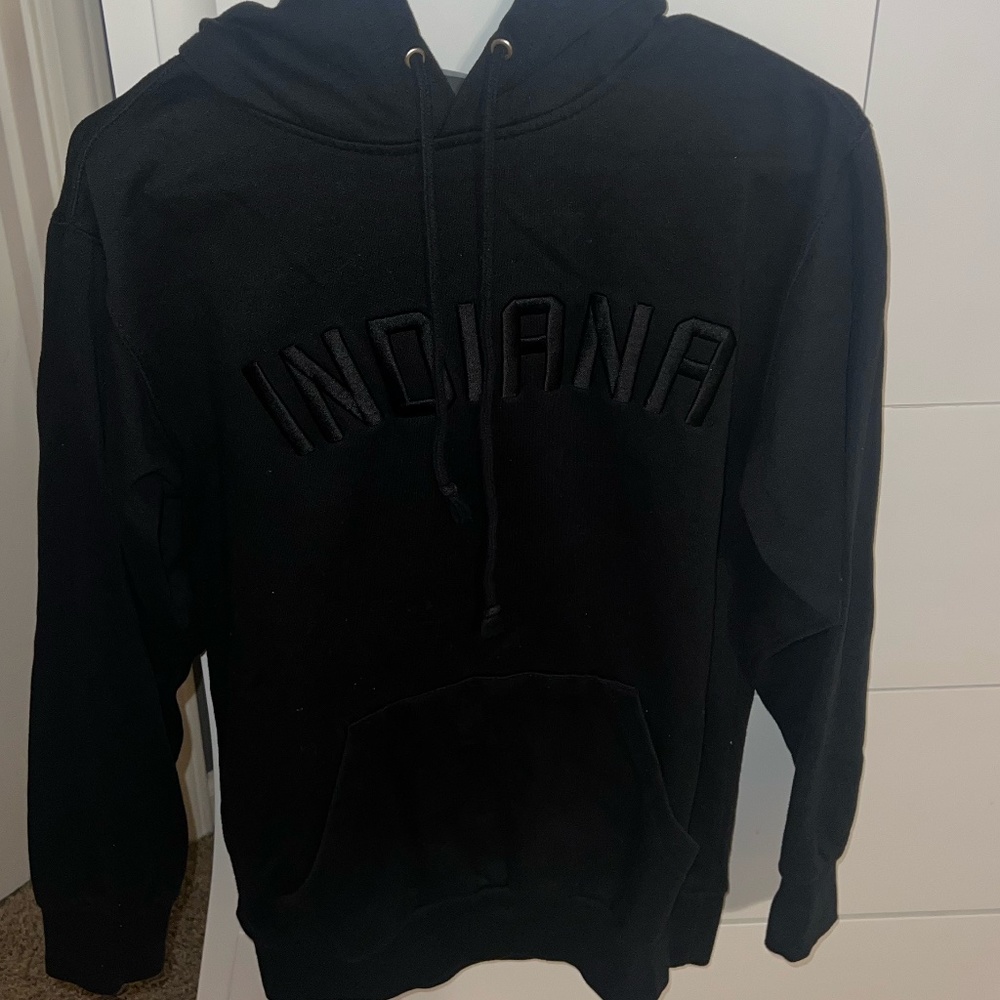 Indiana University Black Sweatshirt with Black Letters